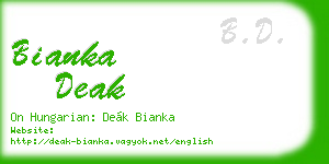 bianka deak business card