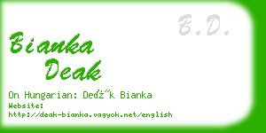 bianka deak business card